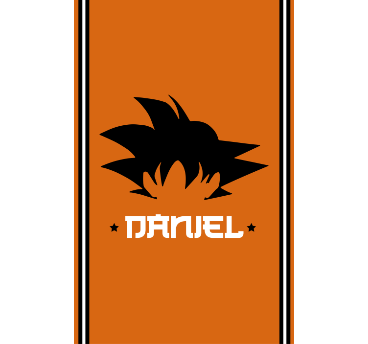 Rollo Fenster Kinderzimmer Goku mit Namen - TenStickers