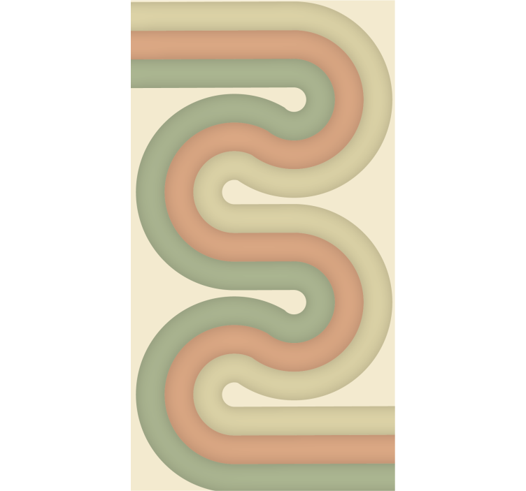 Rollo Wohnzimmer geschwungenes linienmuster - TenStickers