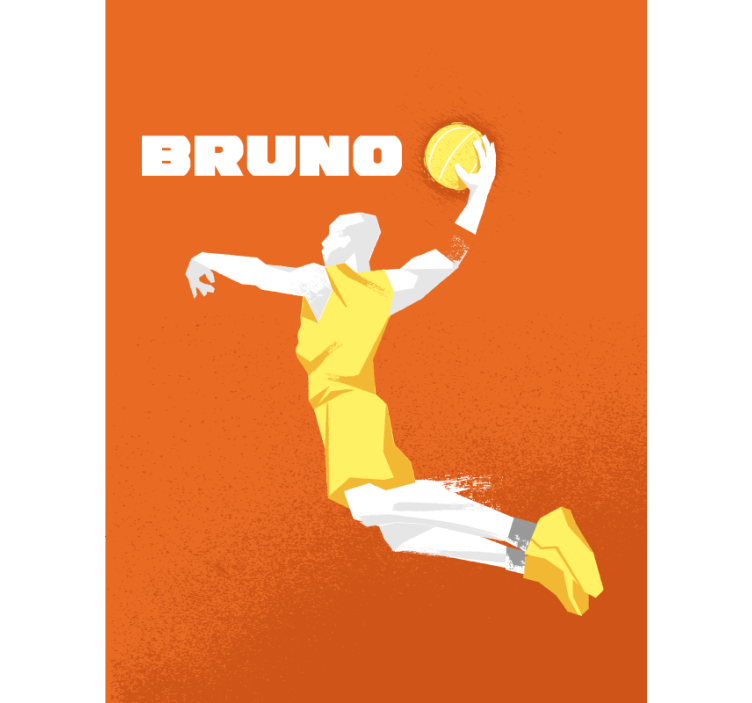 Sport Rollos Basketballspieler mit Namen - TenStickers