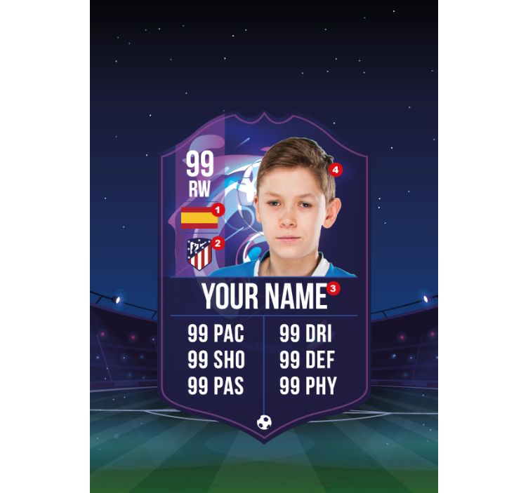 rollo für Kinder fußballspielerkarte - TenStickers