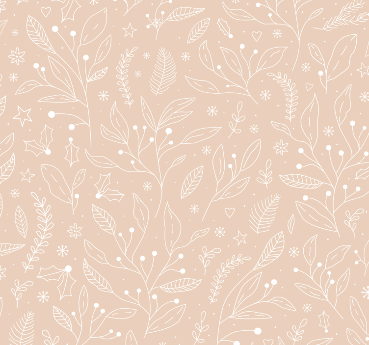 Rollos Wohnzimmer mit beige weihnachtspflanzen - TenStickers