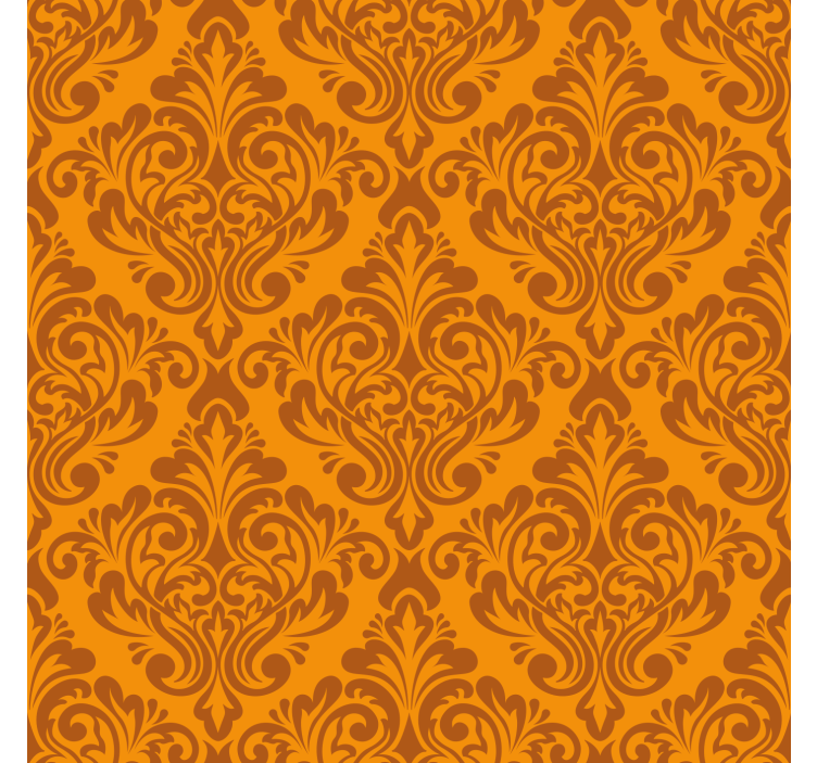 Rollos Wohnzimmer Damask orange - TenStickers