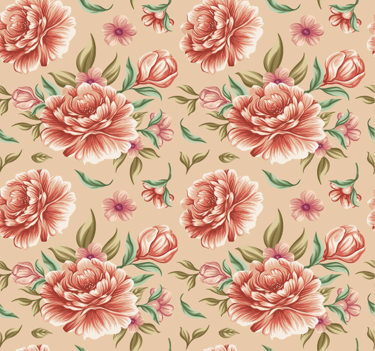 Originelle Rollo mit romantisch klassischer blumenstrauß - TenStickers