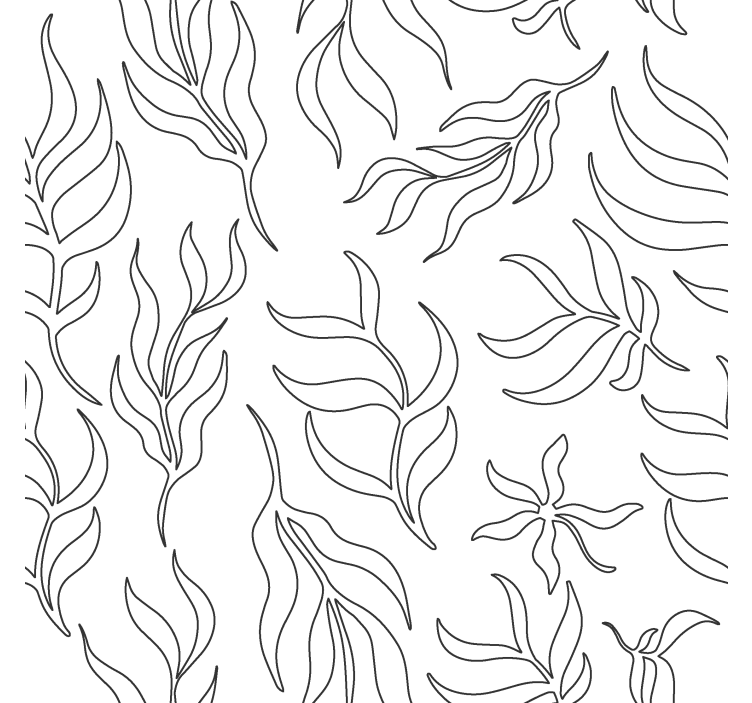 Fenster Rollo modern Blattsilhouetten - TenStickers