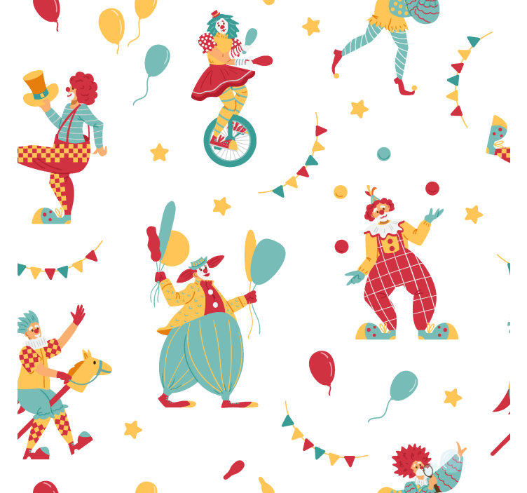 Rollo Fenster Spaß clowns mit luftballons - TenStickers