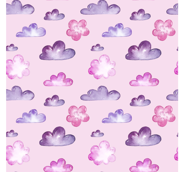 Rollo Fenster Wolken rosa muster - TenStickers