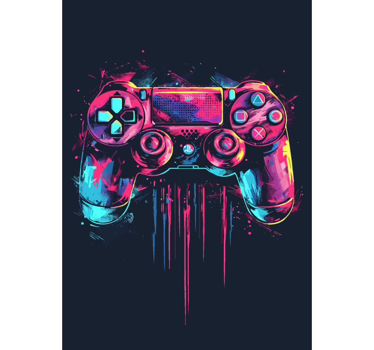 Gamer rollo blaue und rosa kontrolle - TenStickers