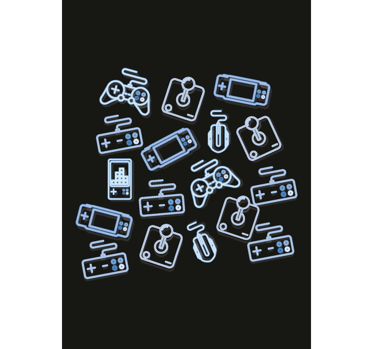 Gamer rollo blaue Controllerelemente - TenStickers