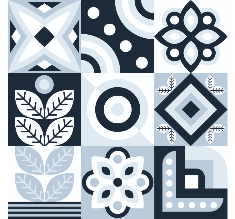 Rollo Fenster skandinavisch fliesen muster - TenStickers