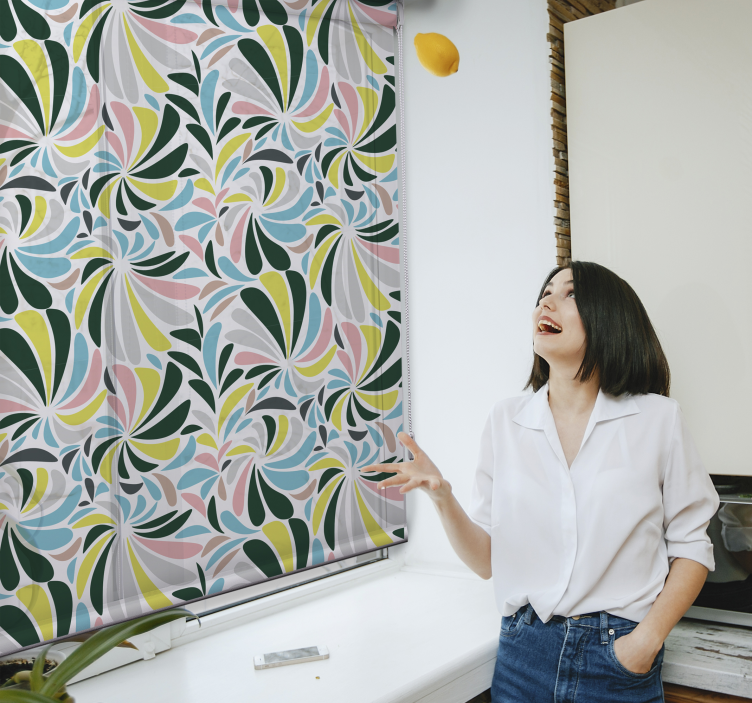 Rollo Fenster Blumen und Pflanzen stilvolles blumenmuster - TenStickers