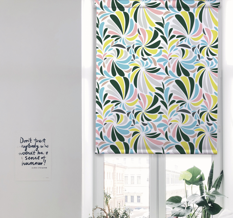 Rollo Fenster Blumen und Pflanzen stilvolles blumenmuster - TenStickers