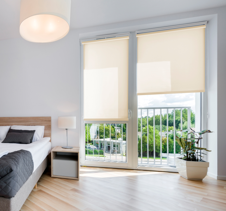 Wohnzimmer Rollos Camelfarbe durchscheinend - TenStickers