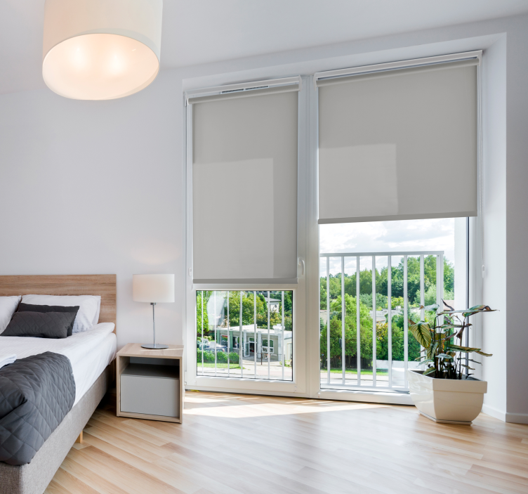 Wohnzimmer Rollos Grau durchscheinend - TenStickers