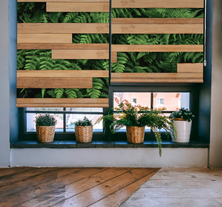 Rollo Fenster Baum üppige grünauflage - TenStickers