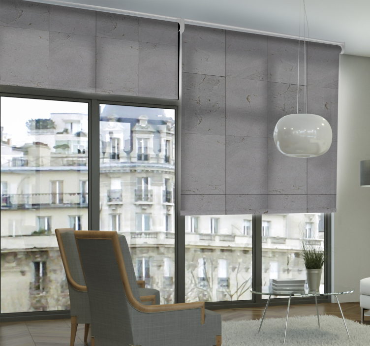 Rollo Wohnzimmer mit Beton industriell - TenStickers