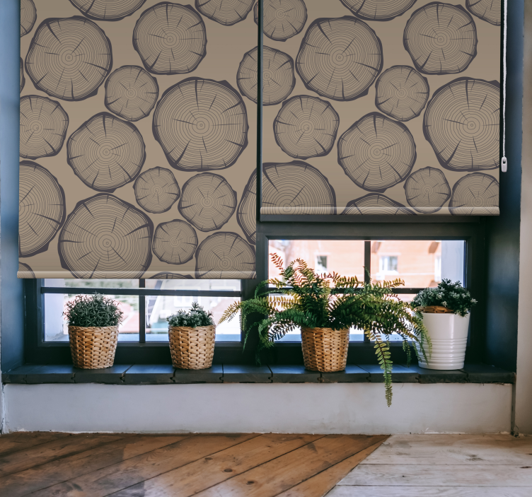 Rustikale Rollos Baumstamm Optik - TenStickers