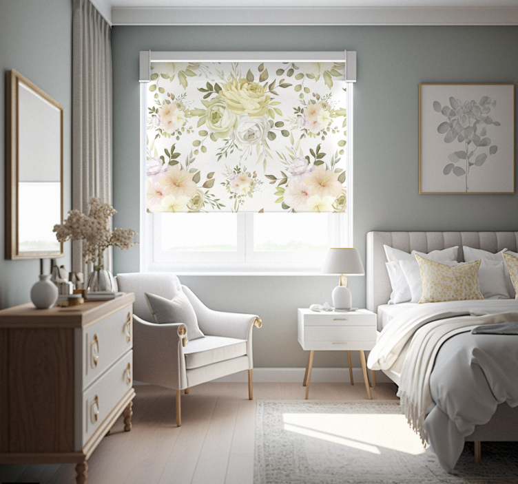 Rollo mit Blumen Schönes nahtloses blumenmuster - TenStickers