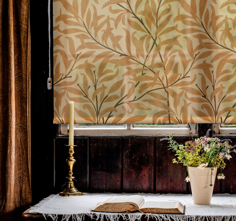 Rollo Fenster Blumen botanischer blattdruck - TenStickers