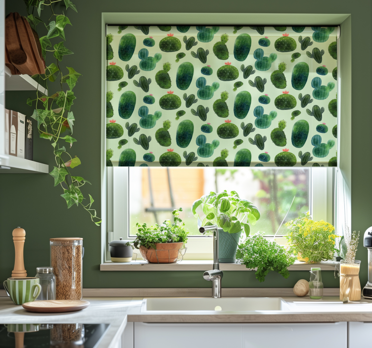 Rollo Fenster Kaktus wüstenmuster - TenStickers