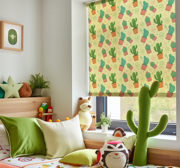Rollo Fenster Kinderzimmer kaktus-muster - TenStickers