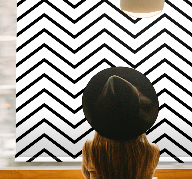 Fenster Rollo Modern Chevron-Muster - TenStickers