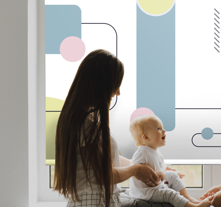 Fenster Rollo Modern geometrische formen spielen - TenStickers