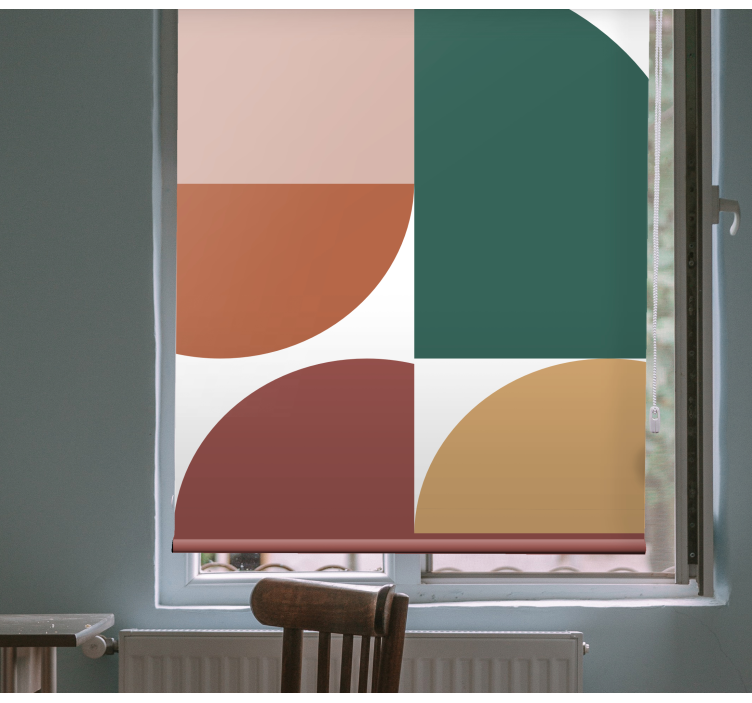 Fenster Rollo Modern geometrische kreismuster - TenStickers