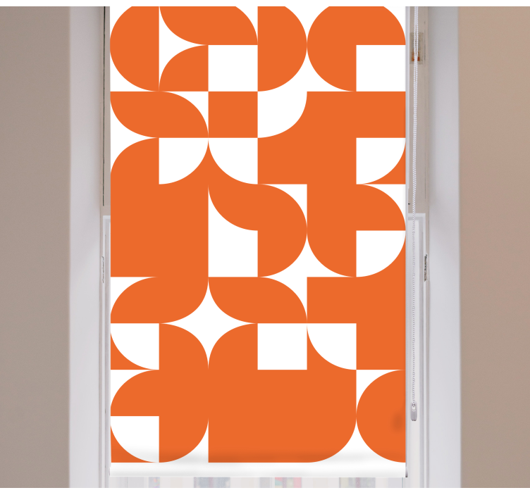 Fenster Rollo Modern geometrische orange muster - TenStickers