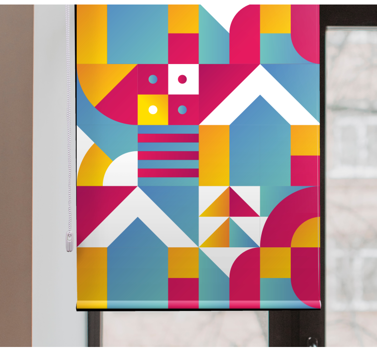Fenster Rollo Modern geometrische urbane muster - TenStickers