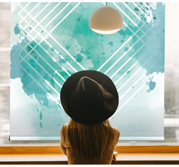 Fenster Rollo Modern geometrisches aquarellmuster - TenStickers