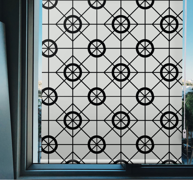 Fenster Rollo Modern geometrisches kreisförmiges motiv - TenStickers