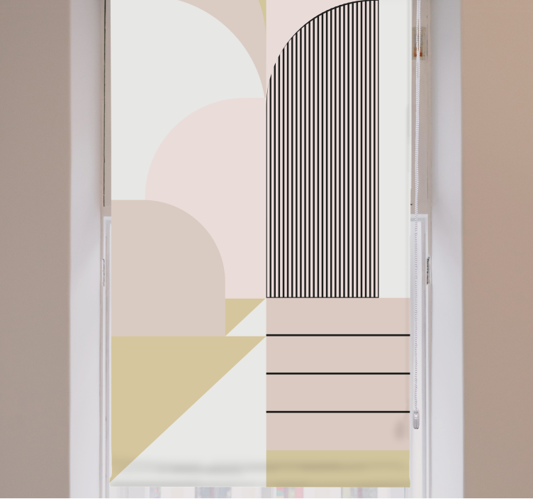 Fenster Rollo Modern geometrisches kurvendesign - TenStickers