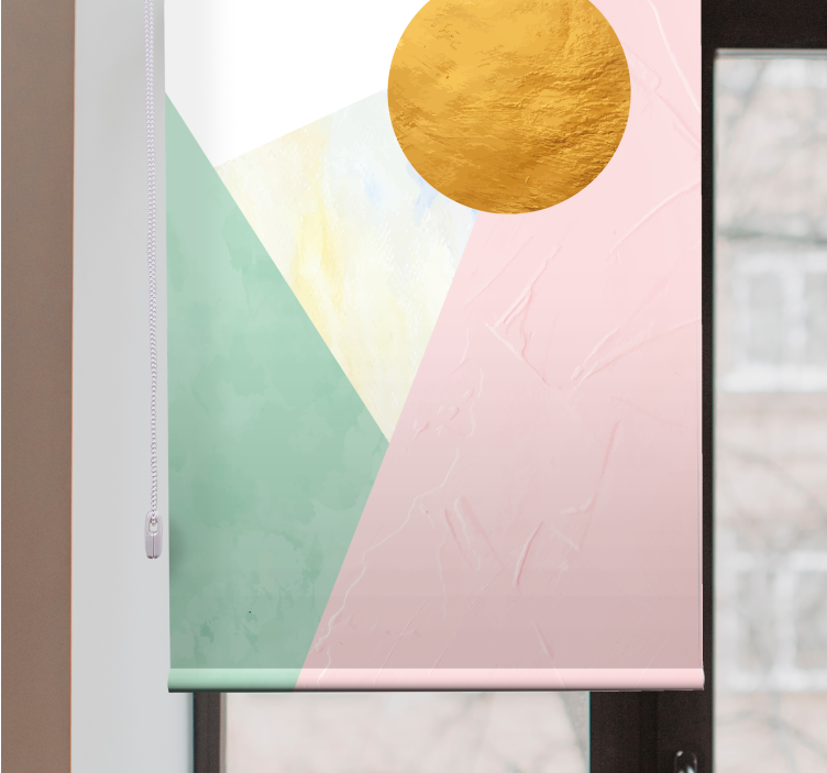 Fenster Rollo Modern goldenes kreisdesign - TenStickers