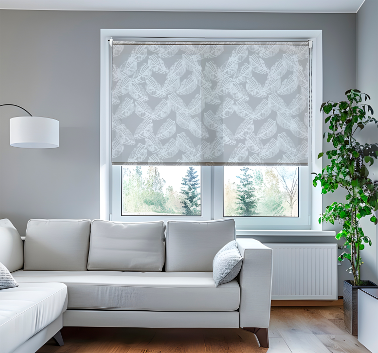 Fenster Rollo modern minimalistisch florales Muster - TenStickers