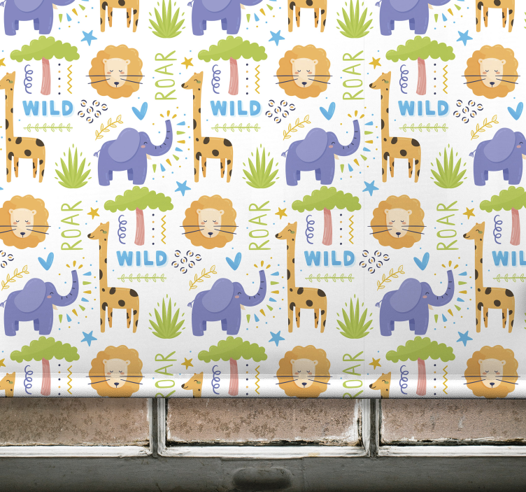 Rollo Fenster Tiere safari-tiermuster - TenStickers