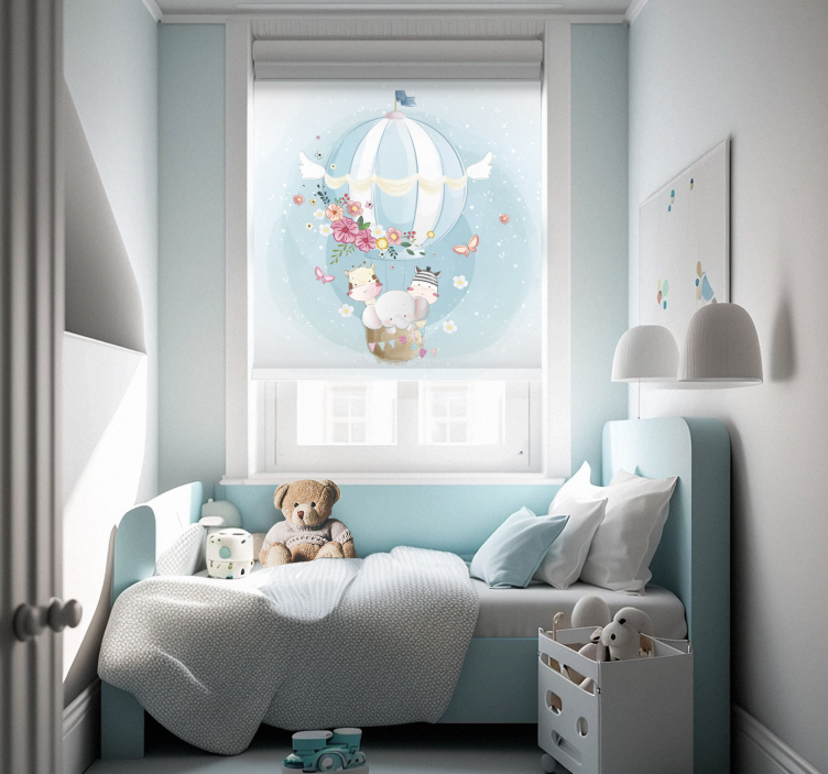 Heißluftballon mit fauna nordic Rollo - TenStickers