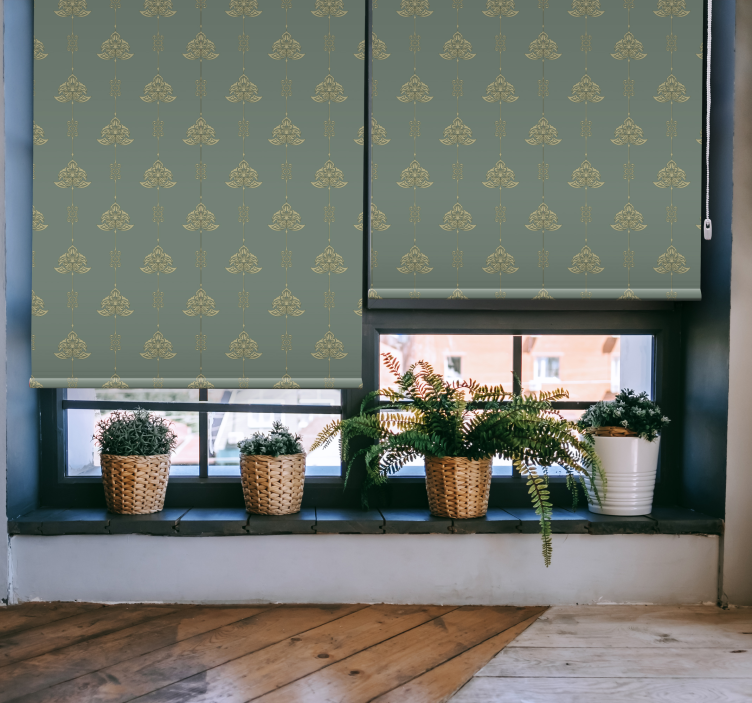 Blumen Rollo klassisch Jugendstil Blumenmuster - TenStickers