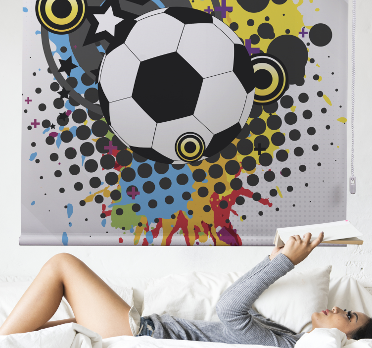 Künstlerischer Fußball Sport Rollo - TenStickers
