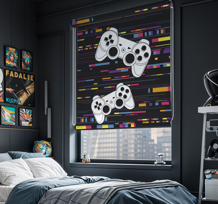 Mehrfarbige remote console geek Rollo - TenStickers