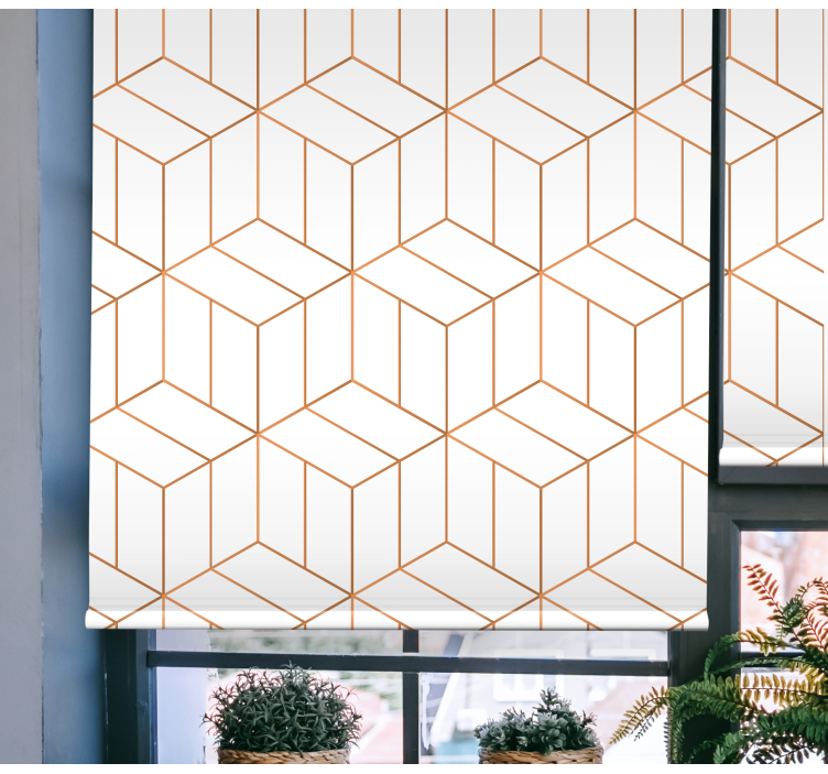 Fenster Rollo modern goldene Geometrie - TenStickers