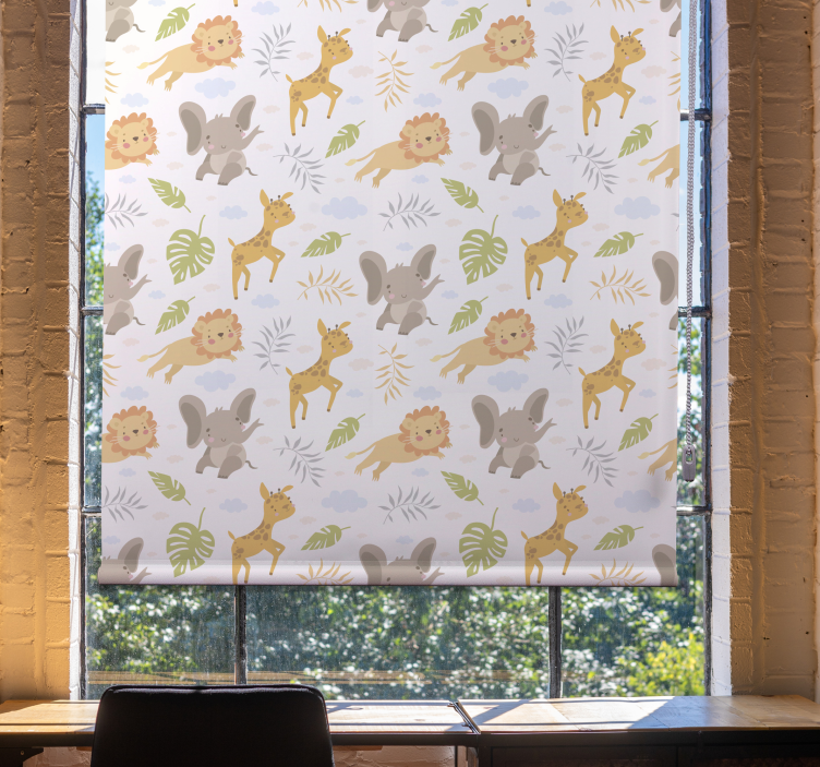 Rollo fenster baby mit tiermotiven - TenStickers