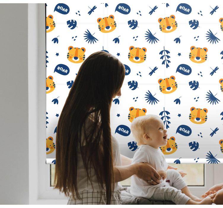 Rollo Fenster Baby tigerbabygesichter - TenStickers