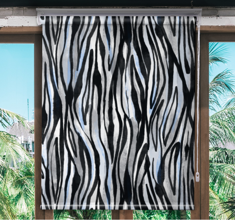 Rollo Fenster mit Muster abstrakte zebrastreifen - TenStickers