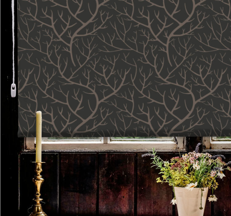 Rollo Fenster Baum elegantes zweigmuster - TenStickers