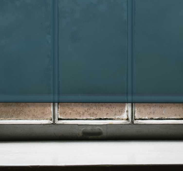 Rollo Fenster Blickdicht tiefblaugrüne leinwand - TenStickers