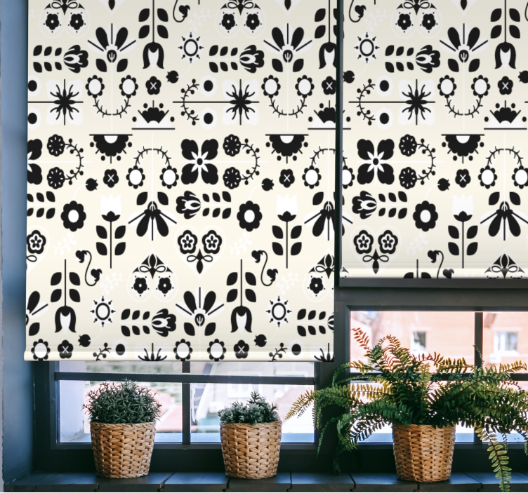 Rollo Fenster Blumen bezaubernde blumenmuster - TenStickers