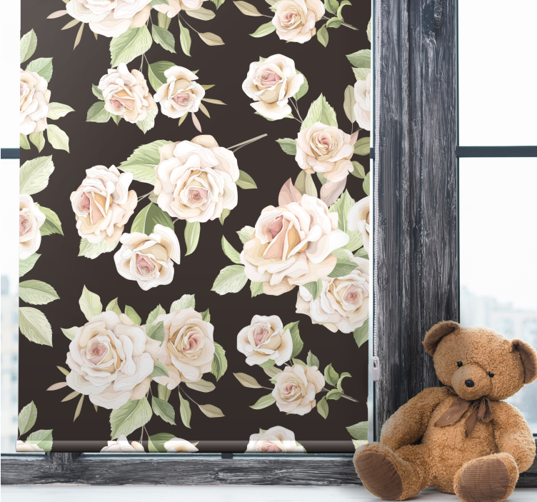 Blumen Rollo elegantes rosenthema - TenStickers