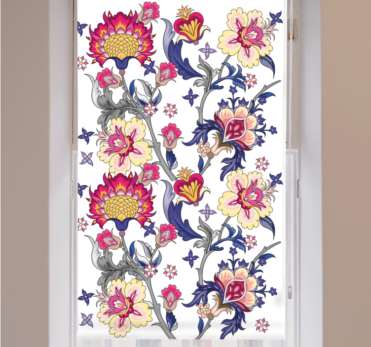 Rollo Fenster Blumen lebendiges blumenarrangement - TenStickers
