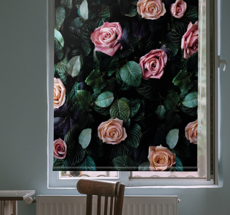Rollo Fenster Blumen realistisches rosenmuster - TenStickers