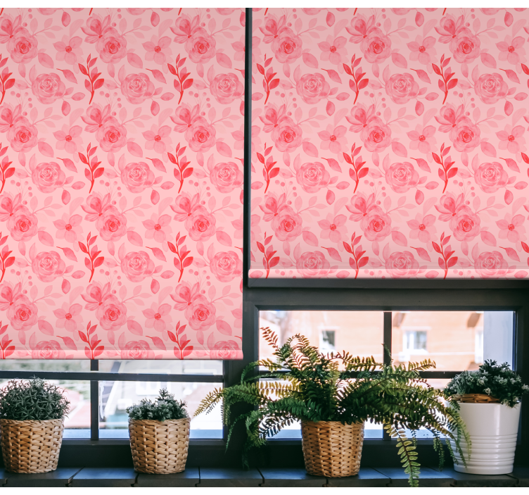 Rollo Fenster Blumen romantisches rosenmuster - TenStickers